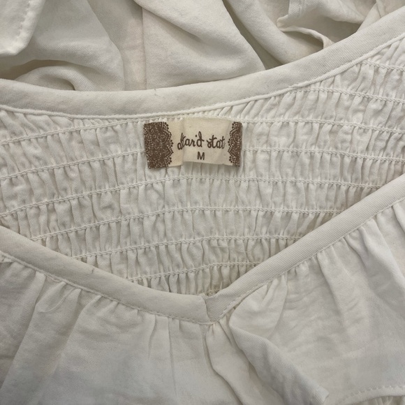 Altar’d State white peplum sleeved blouse - Picture 2 of 2